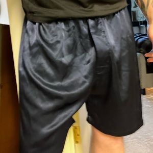 Polyester silky lounge shorts